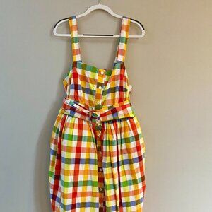 Christopher John Rogers x Target Dress Belted Plaid Dress - 16W/18W